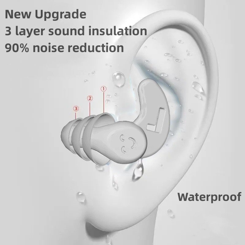 Custom Sleep Swimming Soft Silicone Noise Cancelling Noise Reduction Protection Ear Plugs Silicone Earplugs