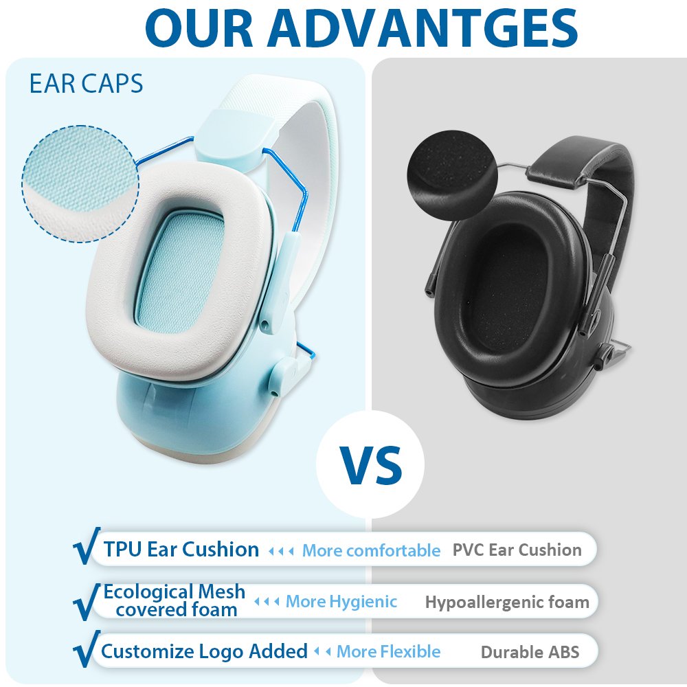 High Quality Children's Safety Earmuffs Effective Noise Reduction Hearing Protection Accessory Made in China