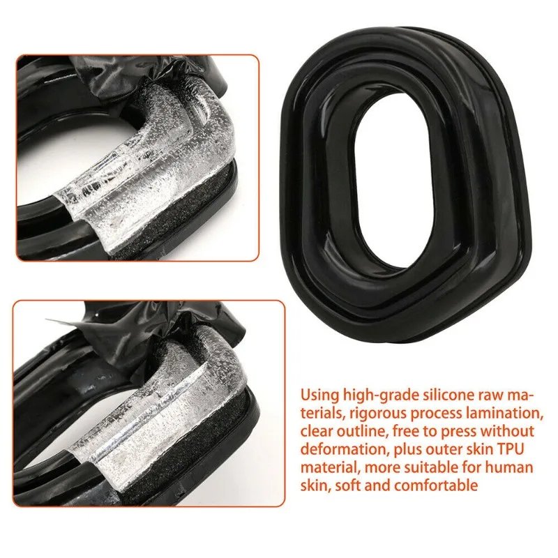Gel Ear Pads Compatible with EARMOR M31/m32 Tactical Headset Noise Cancelling Hearing Protection Shooting Headphone Adapter