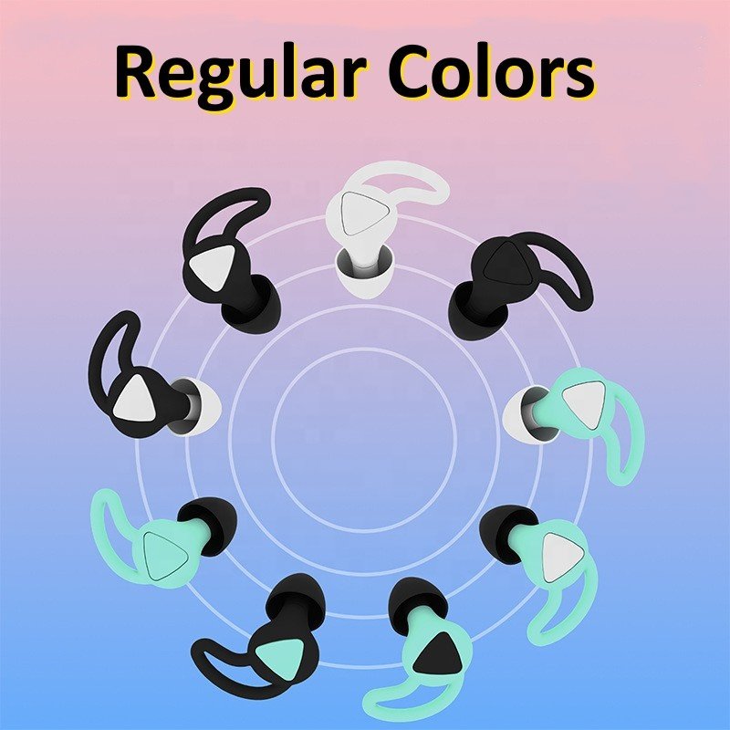 2024 New 3 sizes silicone rubber sleep earplugs noise reduction cancelling adjustable ear plugs for concerts with black case