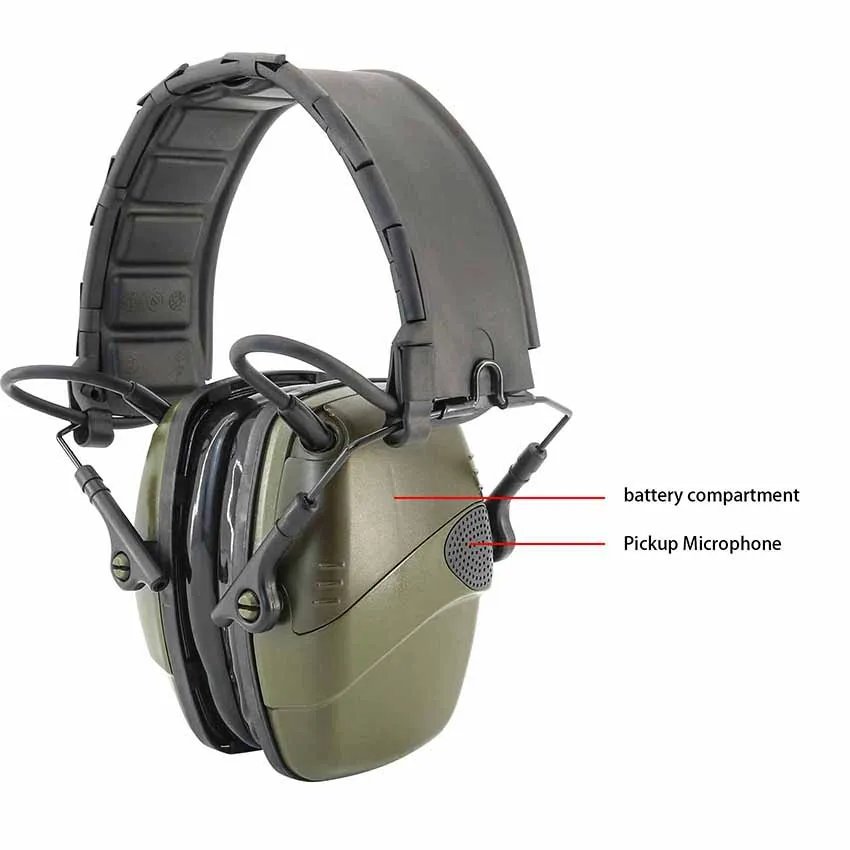 Tactical Detachable Headband Electronic Shooting Earmuffs Active Noise Reduction Hearing Protection Tactical Headset