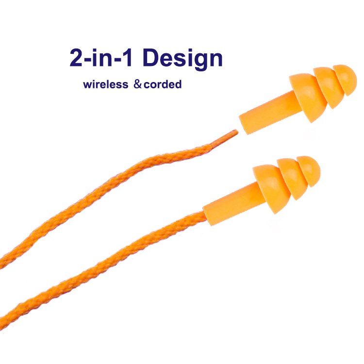 Custom Hearing Protection Anti Noise Earplugs Corded Earplug Silicone for Shooting