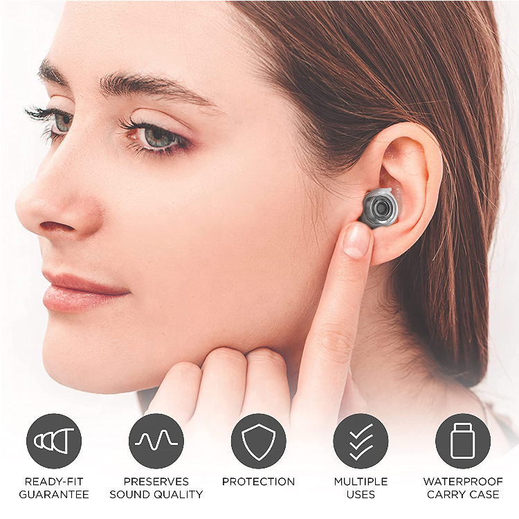 Wholesale Reusable High Fidelity Concert Earplugs Filter Musician Ear Plugs Noise Reduction Hearing Protection