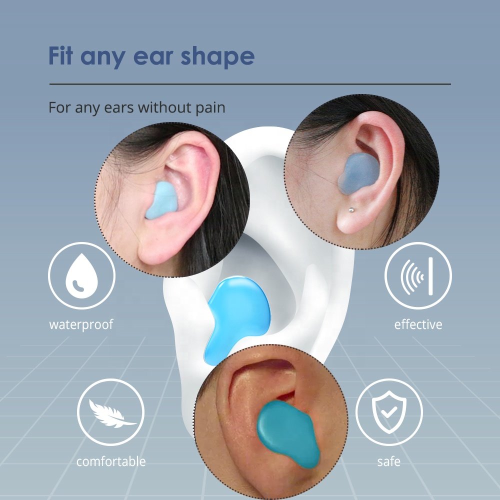 27dB CE EN352-2 Swimming Sleeping Soft Silicon Mud Earplugs 12pcs Hearing Protection Silicone Earplug Reusable Best Ear Plug