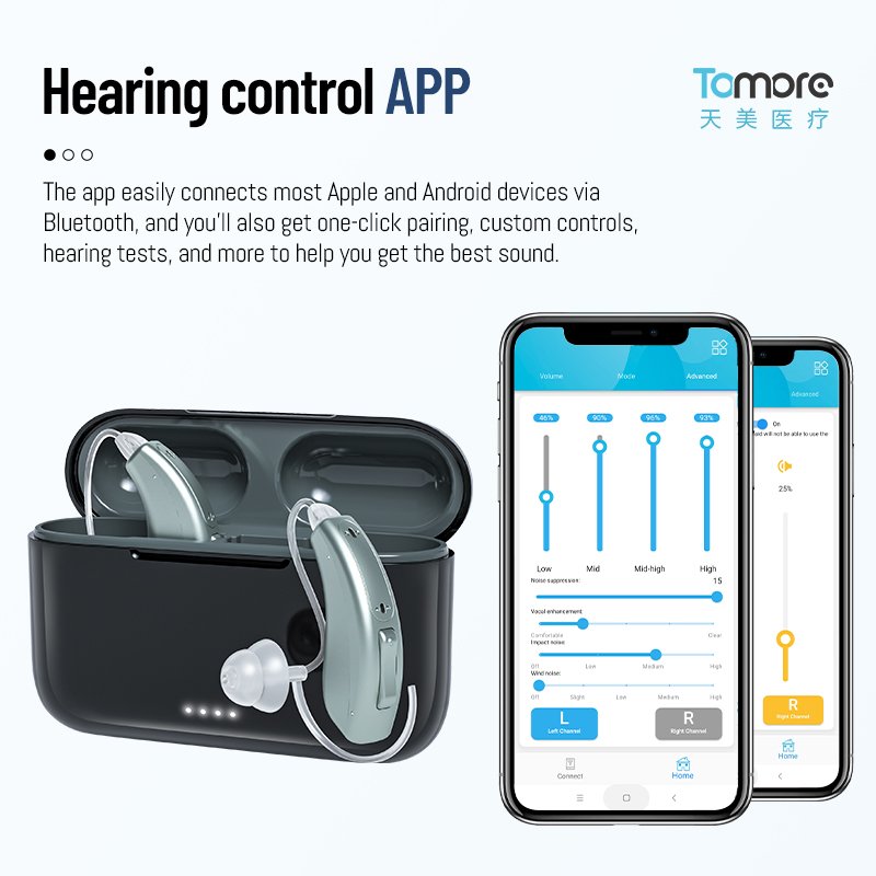 High Quality Sound Amplifier Wireless BTE Ear Hearing Aid 16 Channels Earphone Digital Hearing Aids For Seniors