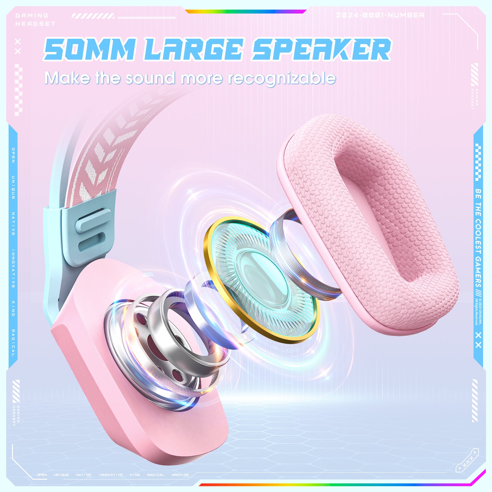 ONIKUMA X13 3.5mm Wired Noise Cancelling Headset Computer Headphones USB RGB Gaming Headset