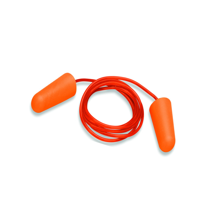 Best Sale disposable ear plugs with cord, orange, NRR 32dB, easy insertion and removal earplugs noise reduction from Vietnam