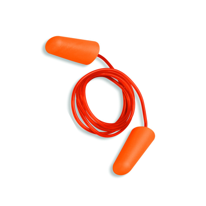 Best Sale disposable ear plugs with cord, orange, NRR 32dB, easy insertion and removal earplugs noise reduction from Vietnam