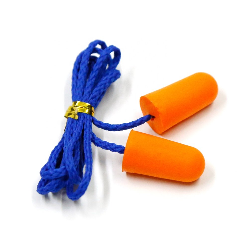 38dB Noise Reduction Sleeping PU Foam Earplugs Custom Logo Industrial Safety Hearing Protection Earplugs