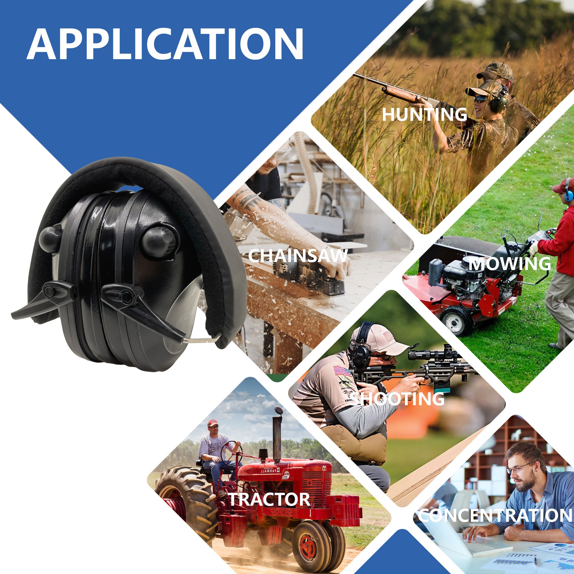 OEM GS112P2CA-C Noise Reduction Safety Ear Muffs Hearing Protection SNR 21dB Noise Sound Protection Headphones for Shooting