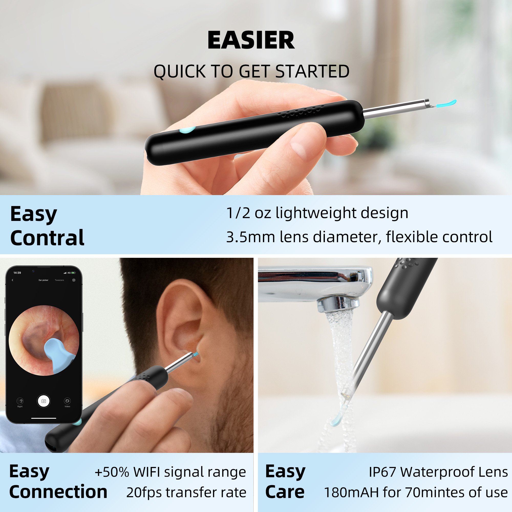 Bebird R1 Medical Science Visual Non-invasive Ear Wax Removal Equipment for Hearing Protection