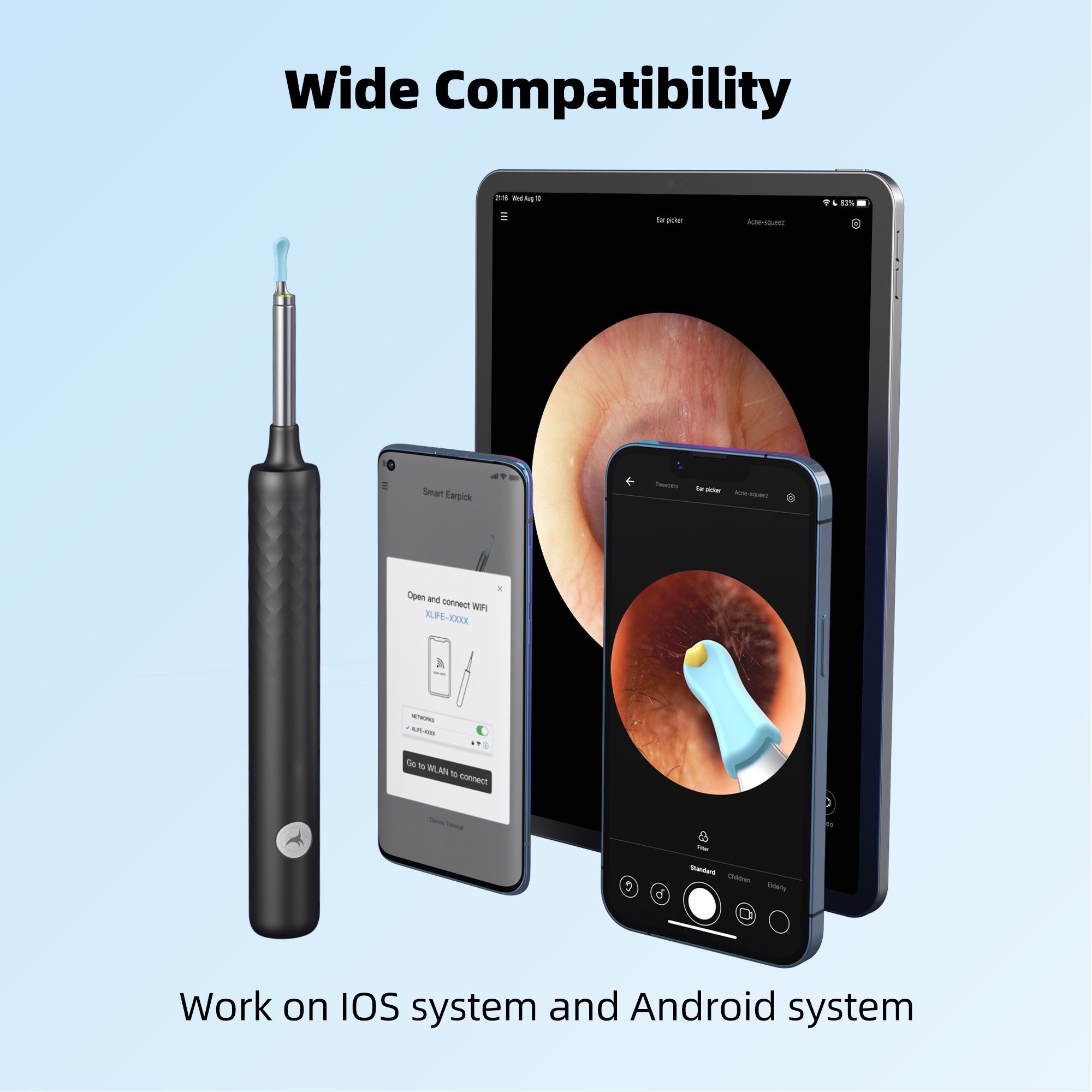 Bebird R1 Medical Science Visual Non-invasive Ear Wax Removal Equipment for Hearing Protection