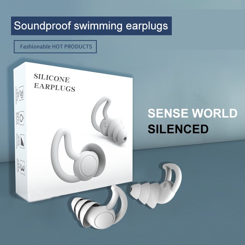 Professional silicone sleep earplugs effectively reduce noise 40dB to hearing protect