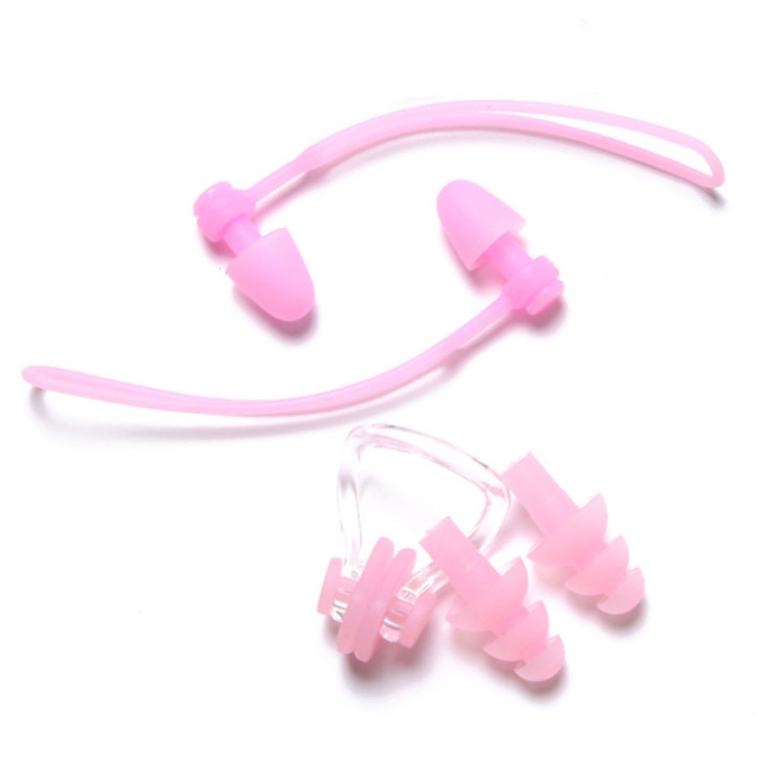 Hearing Men Women protection noise reduction Waterproof Silicone Swimming Nose Clip Ear Plugs with nose clip for swim surf