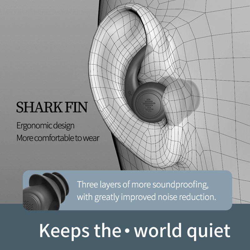 Custom 43 dB Silicone Sleep Earplugs Waterproof Quiet Ear Plugs for Noise Reduction Hearing Protection Sleep Noise Cancelling