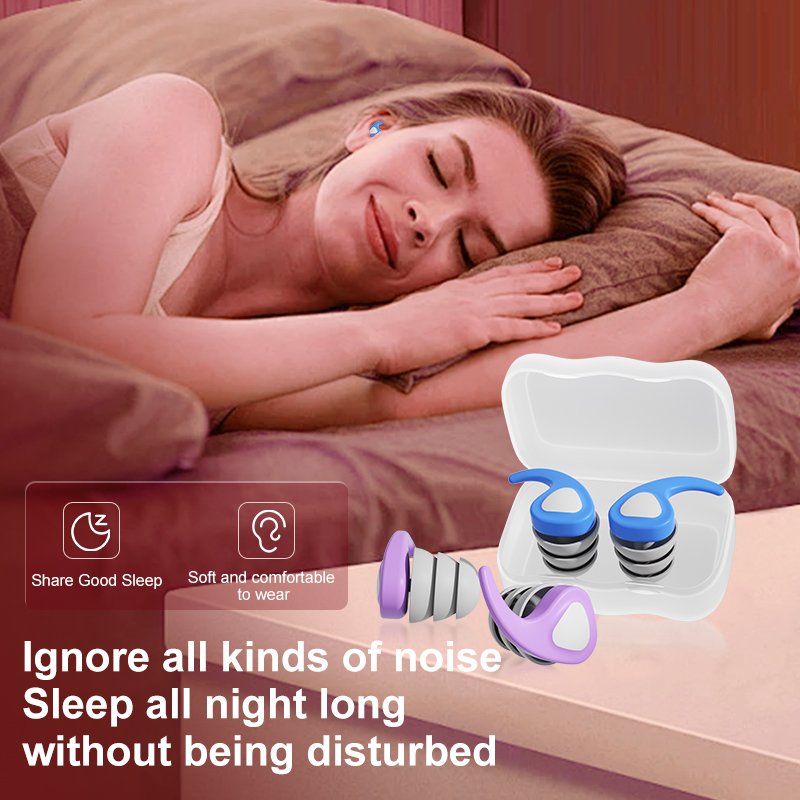 ES700 noise-insulating earplug hearing protection products quadruple physical noise reduction silicone earplugs earbuds