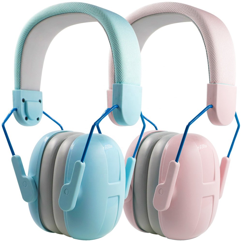 Stable ABS Safety Anti-dirt PVC Headband Mesh Cushion Anti-noise Hearing Protection Earmuffs For Kids