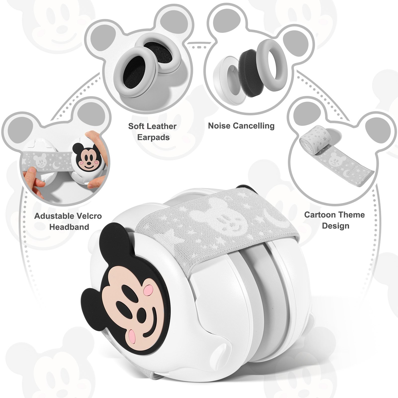 Baby Anti Noise Cancelling Custom Logo Reduction Ear Protection Muffs Kids Safety 25db For Infants Earmuffs Sleeping cartoon