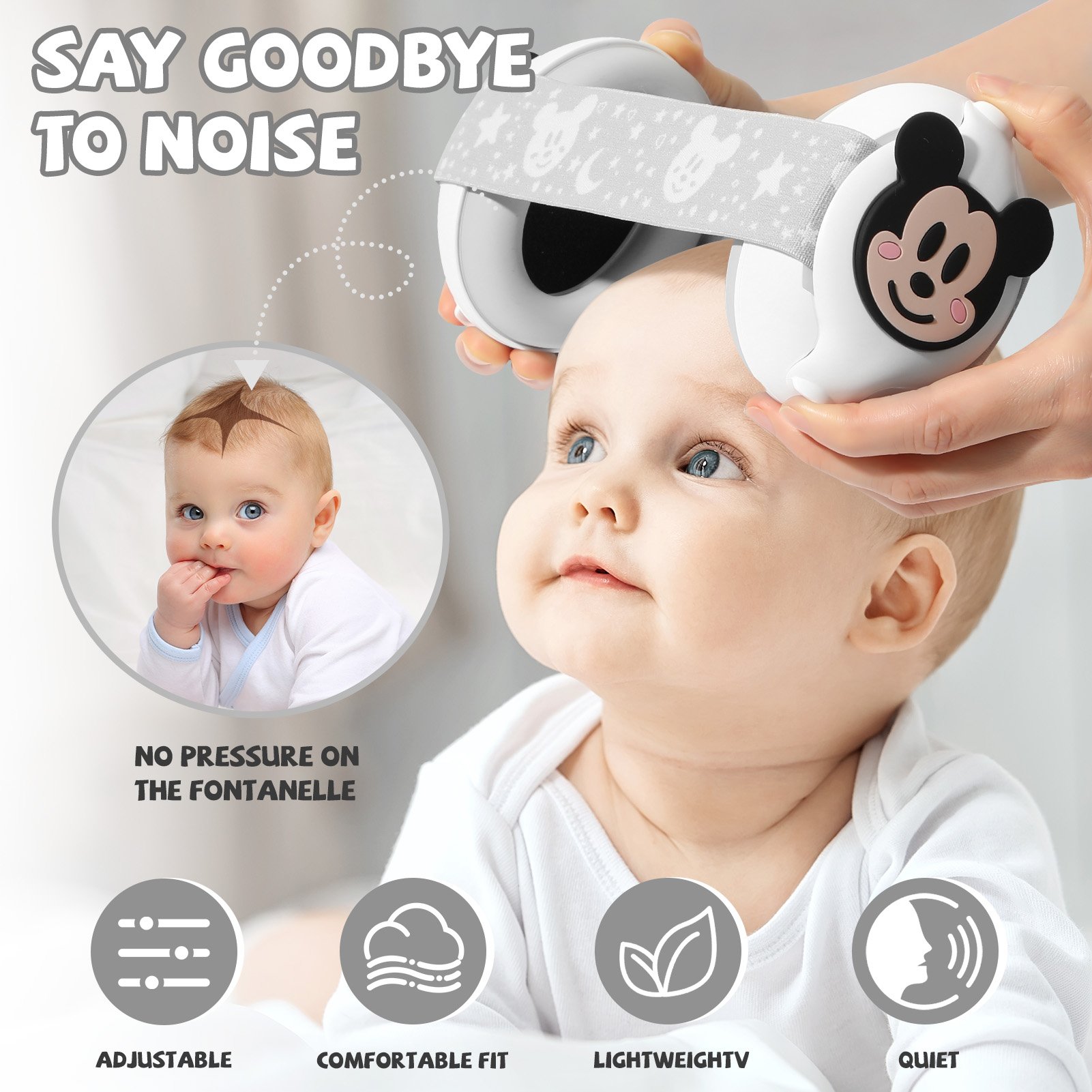 Baby Anti Noise Cancelling Custom Logo Reduction Ear Protection Muffs Kids Safety 25db For Infants Earmuffs Sleeping cartoon