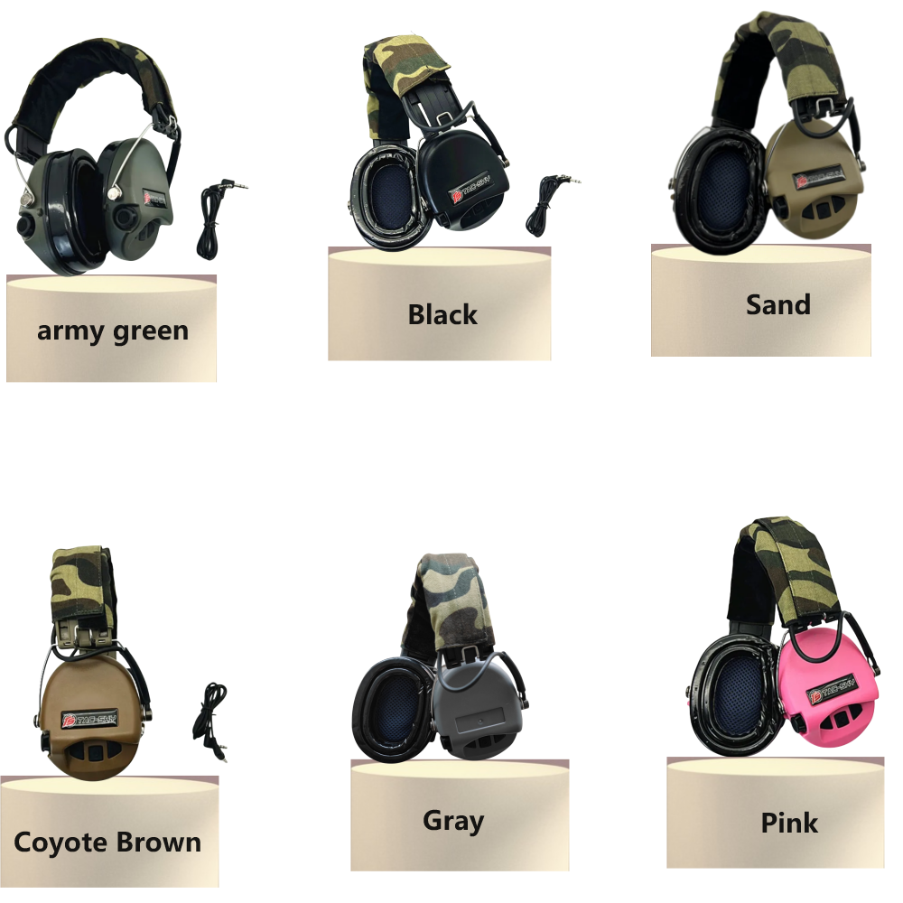 Ts Tac-Sky Tactical Electronic Earmuffs Sordin Ipsc Silicone Camouflage Headband Hunting Hearing Protection Shooting Headset