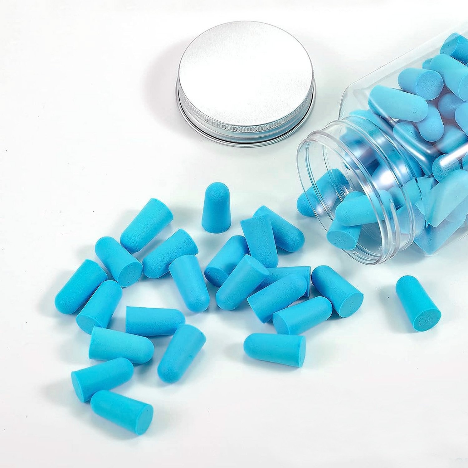15 Pairs Jar Packaging Foam Ear Plugs for Noise Cancelling Earplugs Custom Logo Industrial Safety Hearing Protection