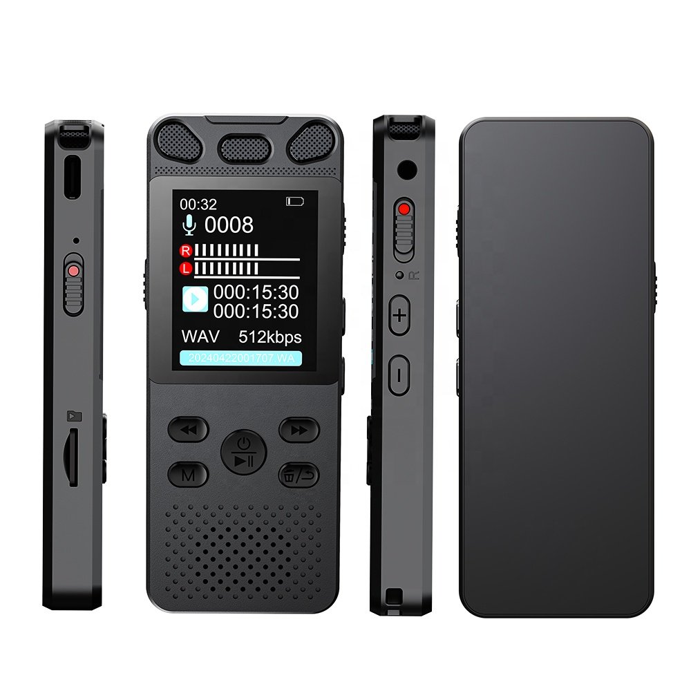 V71 Voice Recorder Type-C 1100mAh OTG Function Password Protection HiFi Noise Reduction WAV 3072kbps MP3 Player for Meeting
