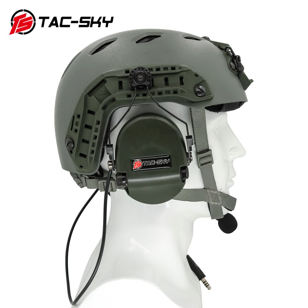 TS TAC-SKY Tactical Headset TCI LIBERATOR II Noise Reduction Pickup Shooting Headset Compatible With ARC OPS-CORE Track Helmet