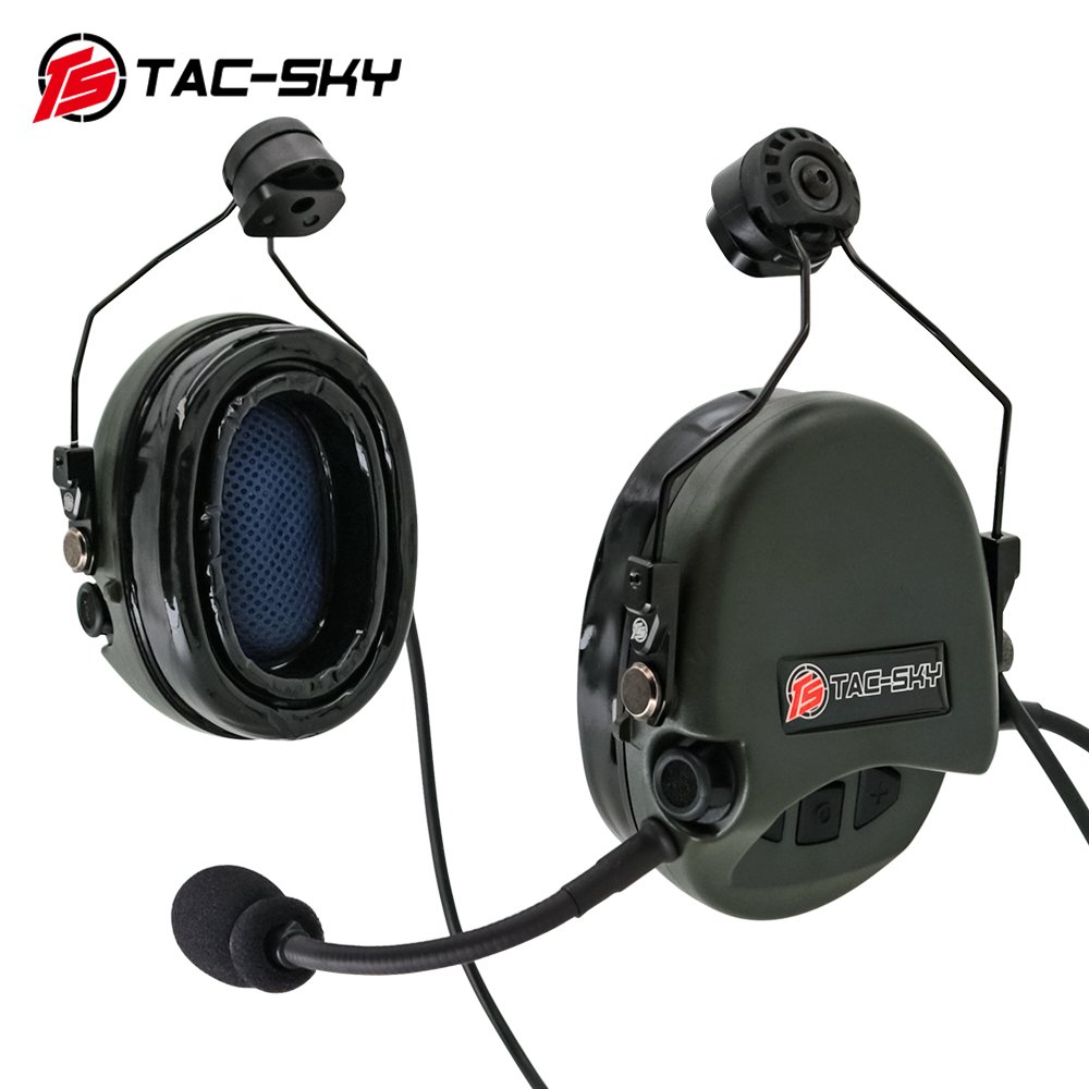 TS TAC-SKY Tactical Headset TCI LIBERATOR II Noise Reduction Pickup Shooting Headset Compatible With ARC OPS-CORE Track Helmet