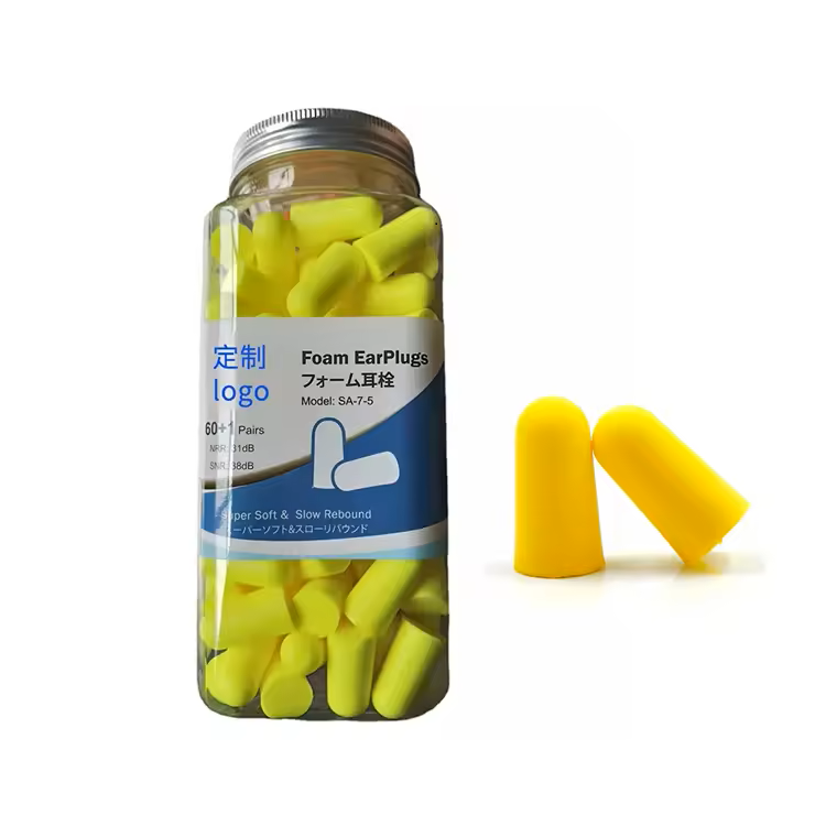 Custom Color Portable Bullet Sponge Earplugs Multi-Choice Noise Cancelling Hearing Protection Soundproofing Wire Noise Reduction
