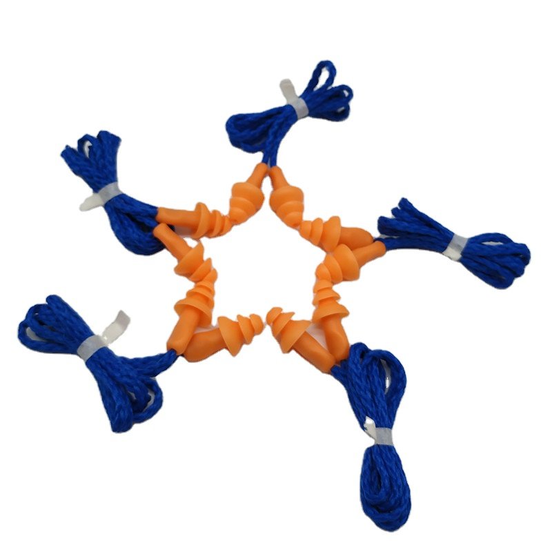 Corded Ear Plugs Silicone Earplugs Silicone Waterproof Ear Plugs with Cords for Noise Cancelling and Hearing Protection