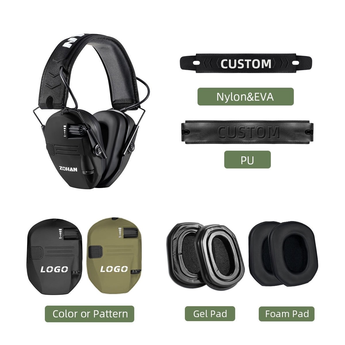 Wholesale Hearing Protection Noise Reduction Protective High Quality Sound Proof Anti-noise Earmuff