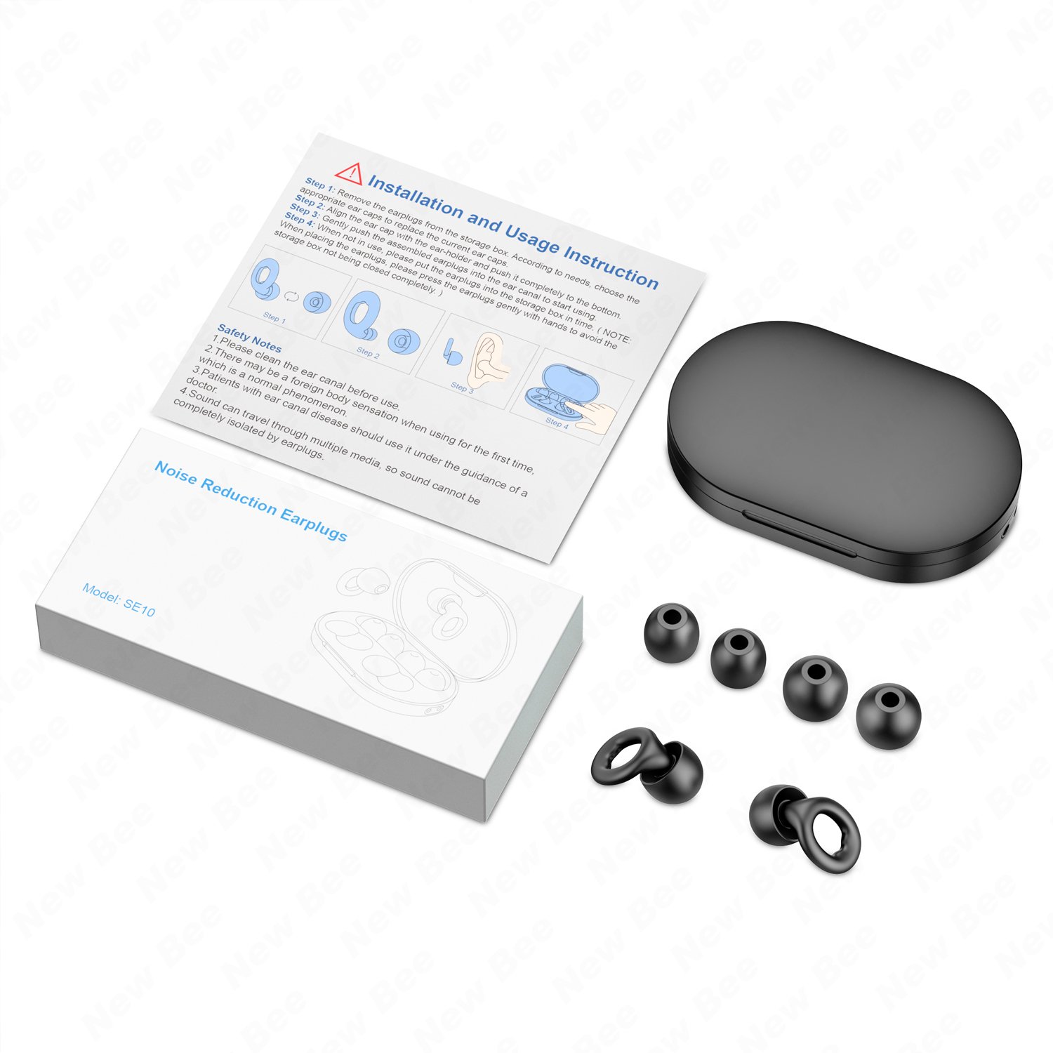Safety Silicone Sleeping Earplugs Noise Reduction Custom Soundproof Hearing Protection Noise-cancelling Earplugs with Case