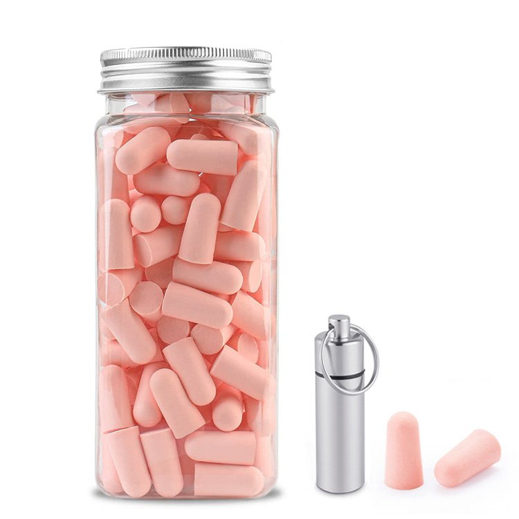 60 Pairs Sleeping Foam Ear Plugs with Carry Case Noise Cancelling Ear Plugs