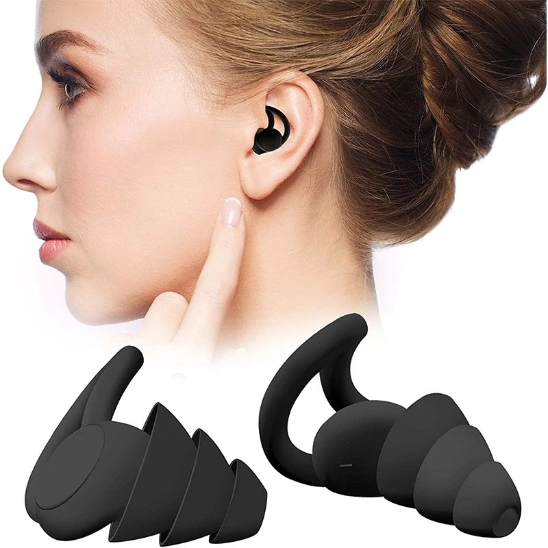 Ear Plugs for Sleeping Noise Reduction Silicone Sleep Earplugs Reusable Hearing Protection Sound Blocking Earplugs