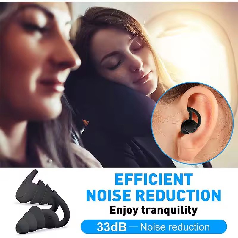 Ear Plugs for Sleeping Noise Reduction Silicone Sleep Earplugs Reusable Hearing Protection Sound Blocking Earplugs