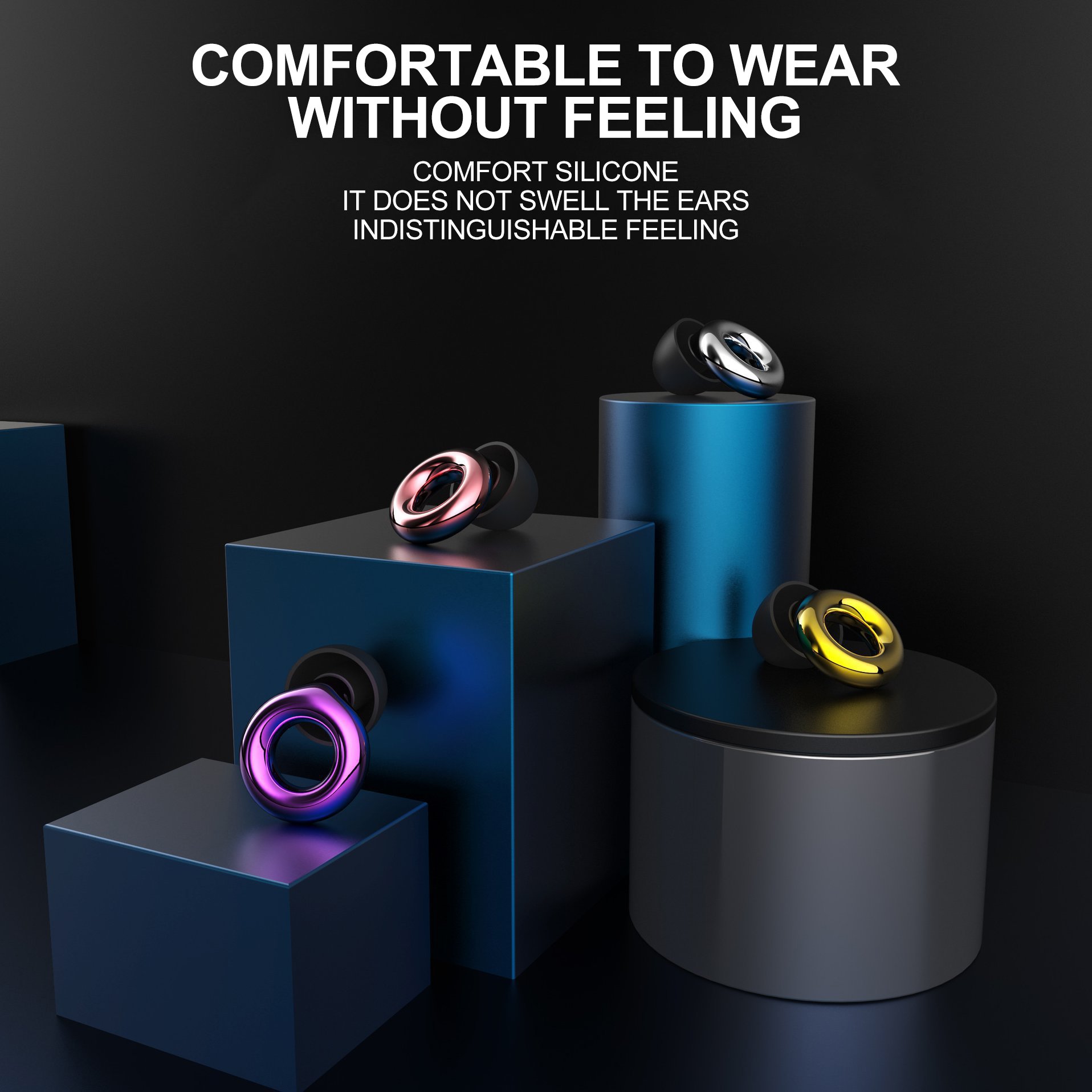 Hearing Protection Ear Plugs For Sleeping Noise Cancelling Silicone Earplugs