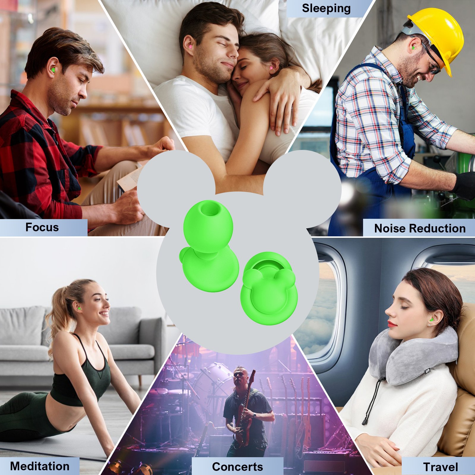 cartoon style quiet Silicone Earplugs Sleeping Noise Cancelling sleep ear plug Reduction Storage Case for Hearing Protection