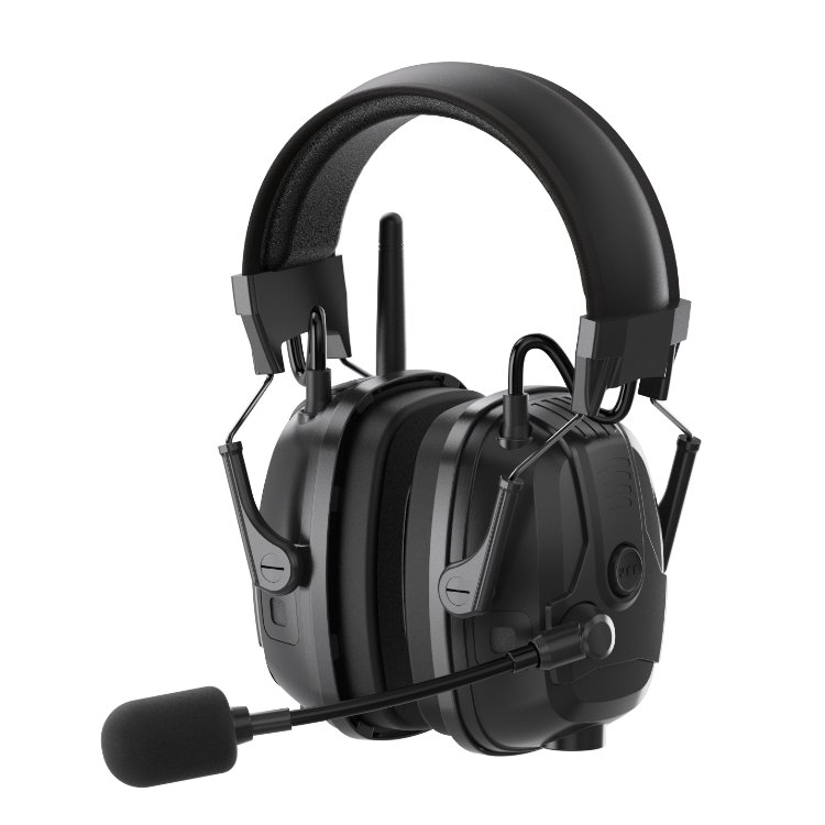 RONGXIANG CE Full Duplex Noise long distance two way radio Reduction Earmuffs 1000mAh Earmuffs Hearing Protection Airline FDM-07