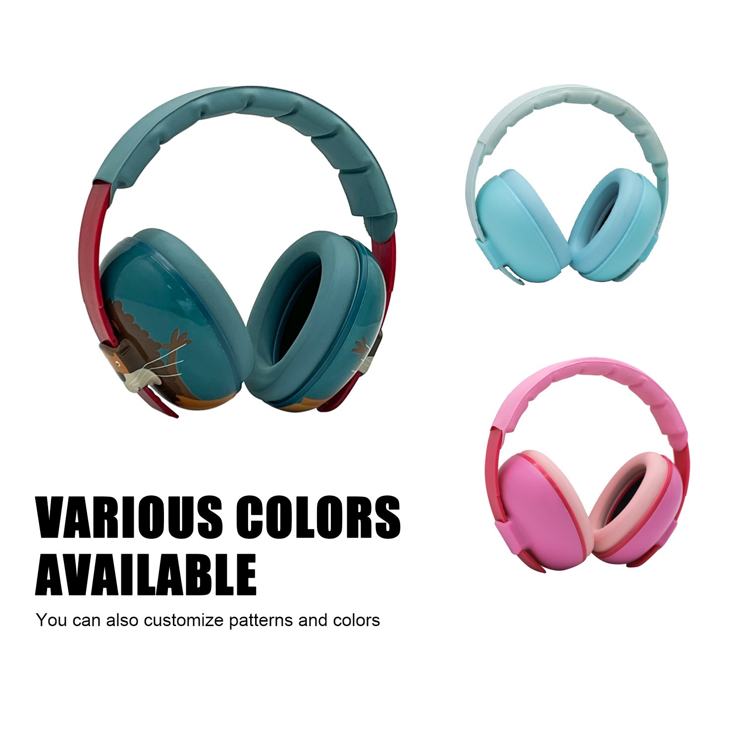 Amazo hot sell Children's Hearing Protection Earmuffs for sleeping reading travel ear protection kids ear defenders ear muffs
