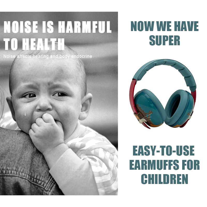 Amazo hot sell Children's Hearing Protection Earmuffs for sleeping reading travel ear protection kids ear defenders ear muffs