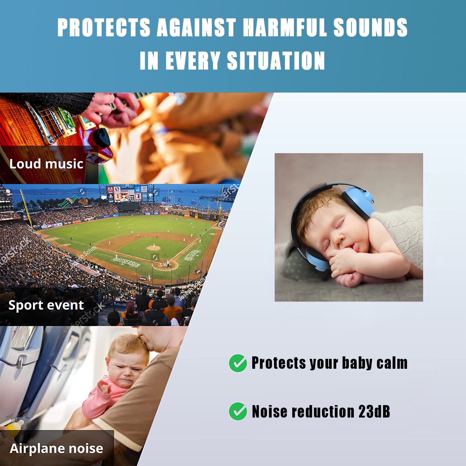 Amazo hot sell Children's Hearing Protection Earmuffs for sleeping reading travel ear protection kids ear defenders ear muffs