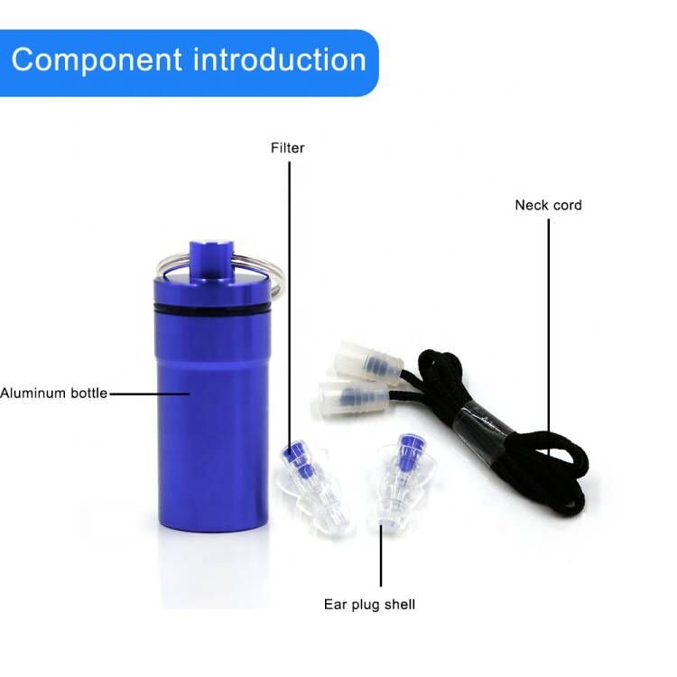 Comfortablehypoallergenic Reusable hearing protection earplugs for Parties Music Festival and Concert musicians