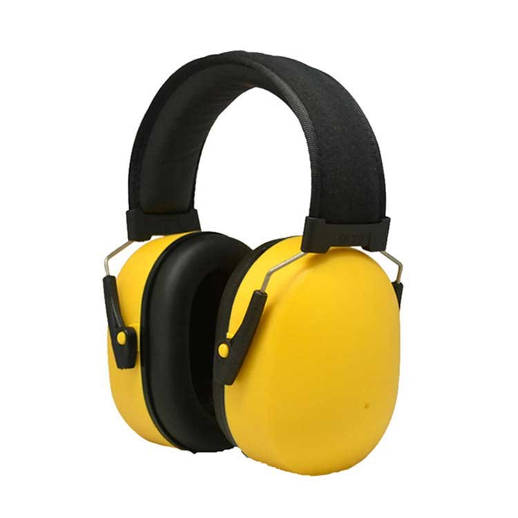Customized yellow high noise reduction earmuffs hearing protection ABS earmuffs for industrial