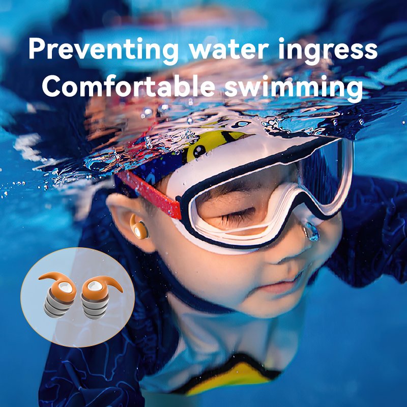 ES600 Nano Silicone Noise Cancelling Waterpoof Earplugs For Adults Children Deep Learning Sleeping Swimming