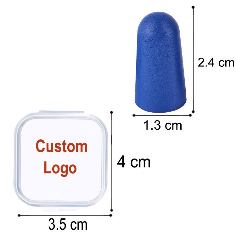 Personalized Earplugs 38dB Hearing Protection Disposable Ear Plugs Blue Ear Plugs Foam Sleeping Earplugs