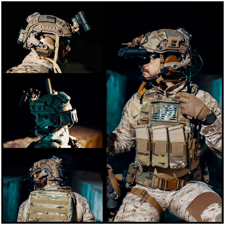 TAC-SKY New ARC Helmet Rail Adapter COMTAC III Electronic Earmuffs & U94 PTT Adapter &Replacement Headband C3 Tactical Headset
