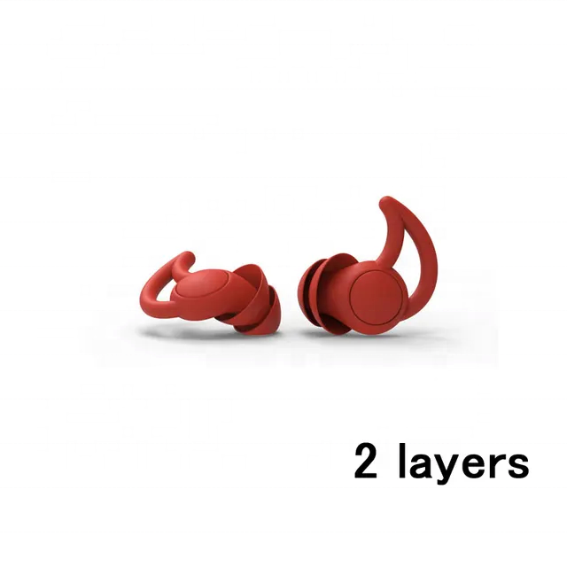 Noise Cancelling Silicone Ear Plugs For Sleep Reusable Hearing Protection Sound Blocking Earplugs