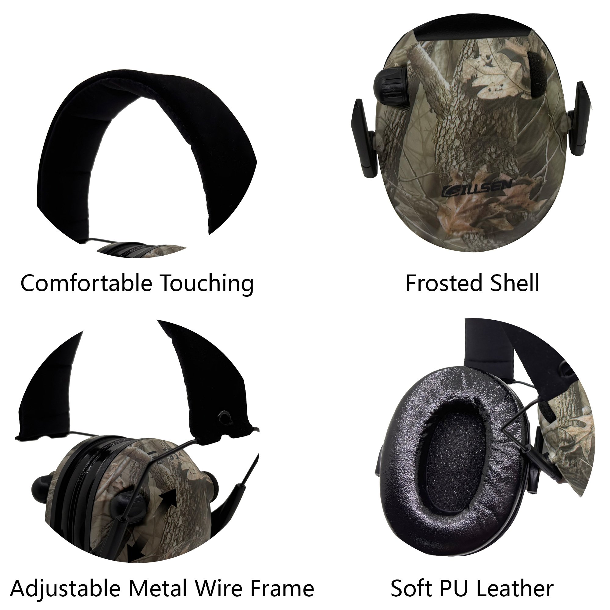 GS112P2CA-E Tactical Hunting Impact Sport Earmuffs Electronic Ear Defenders Compression Noise Cancelling Protection Earmuff