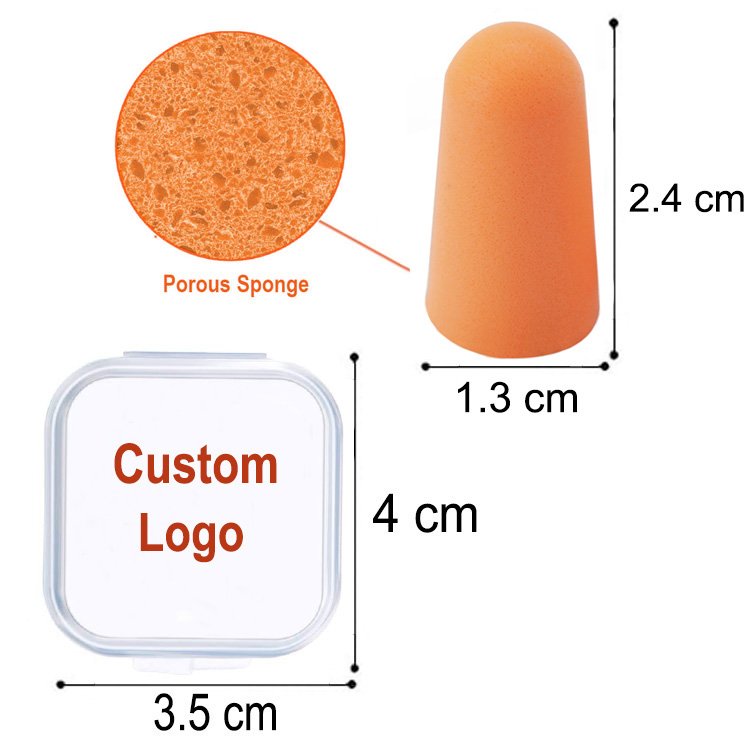Custom Ear Plugs 38dB Foam Earplugs with Case Disposable Ear Plugs