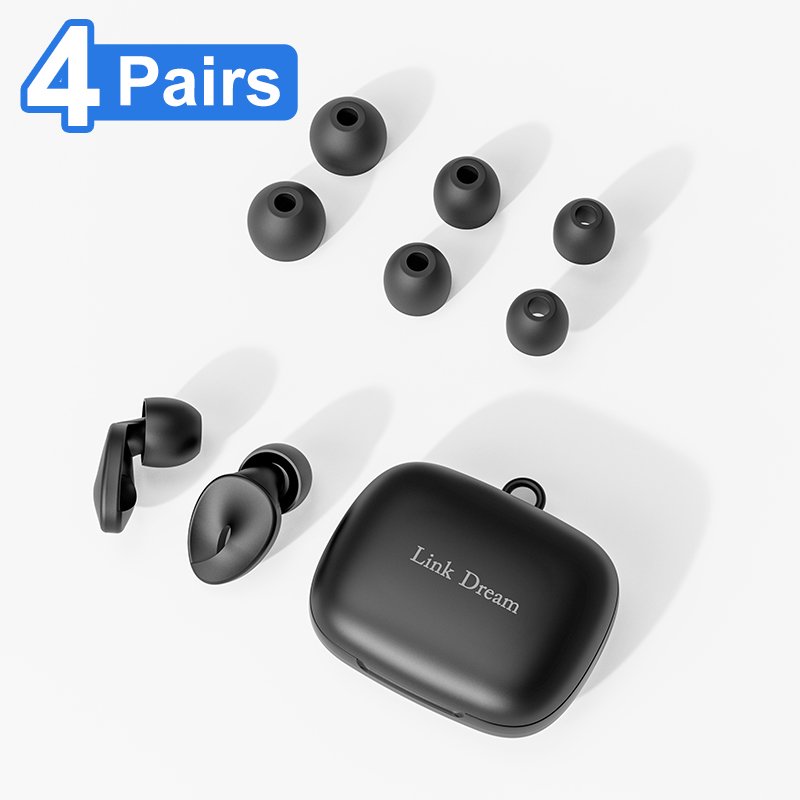 4 Sizes 28dB Noise Reduction Earplugs Comfortable Silicone Sound Blocking Ear Plugs for Sleeping Working Study Snoring Swimming
